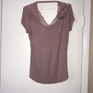 Blush pink lace top